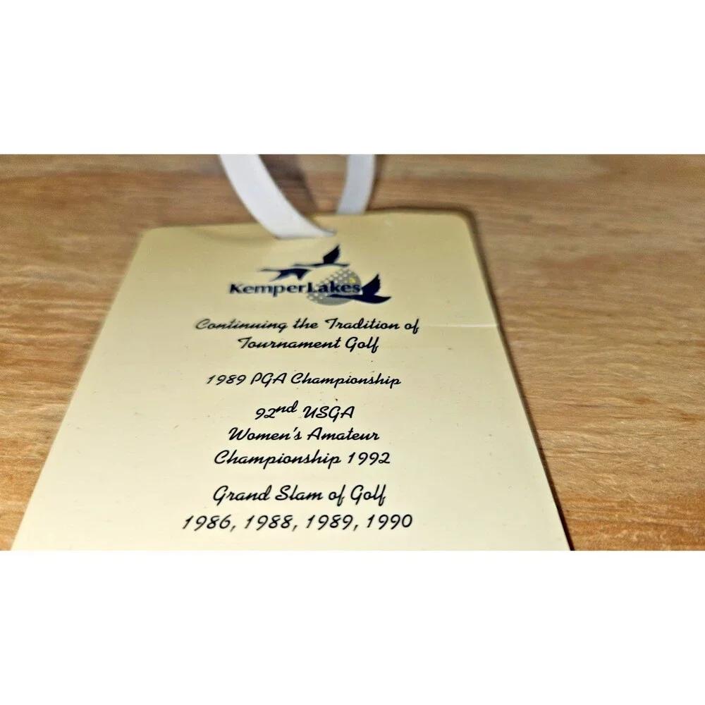 VTG 1990's KEMPER LAKES Golf Club Bag Tag Long Grove Illinois PGA course